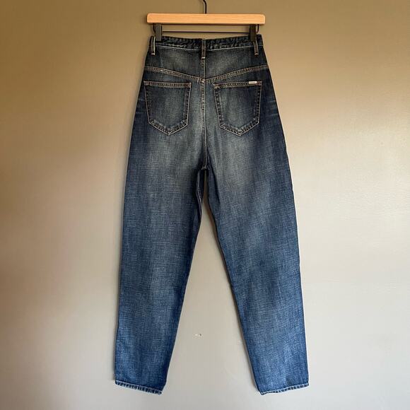 NWT ISABEL MARANT CORSY Jeans High Waist Straight Leg Blue Denim Size 2 Slouchy - Picture 11 of 16